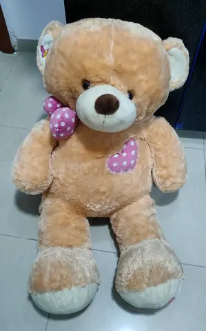 Large Beige Teddy Bear Plush Soft Toy - Good Condition