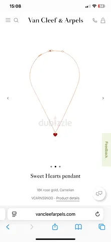 Rose gold heart pendant
