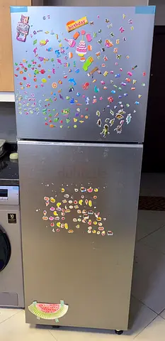 Samsung Brand Silver double-door refrigerator - good working condition