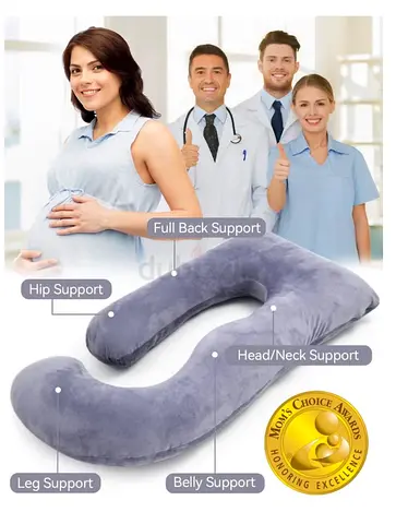 U-shaped Full Body Pregnancy Pillow with Belly  Back Support