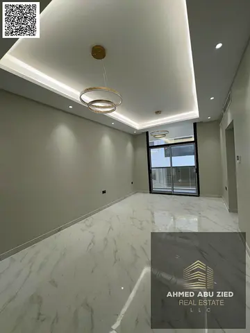 Beautiful annual 2BR apartment in Al Hamidiya 1, first tenant, master room, 2 baths, balcony, central AC, 4-6 payments, cheque deposit, prime location