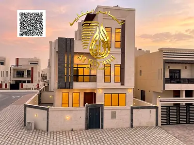 فيلا فاخرة للبيع في الباهية عجمان 6 غرف ماستر زاوية شارعين 3 طوابق موقع مميز على شارع الشيخ محمد بن راشد