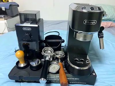 Coffee maker and grinder