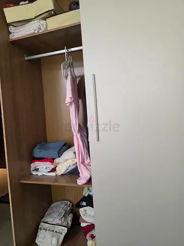 Two-door Wardrobe with Shelves and Hanging Rail - Good Condition
