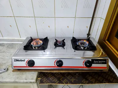 Nobel 3-Burner Gas Stove with Auto Ignition - Used, Good Working Condition