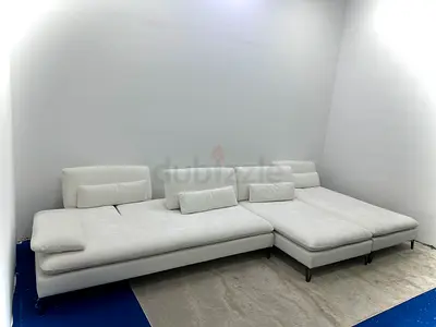 Like new condition rochebobois white color lshape sofa