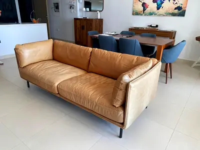 Crate Barral leather sofa
