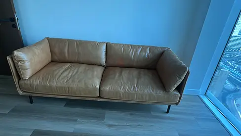 CrateBarrel Leather Sofa Excellent Condition