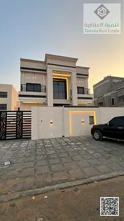 Distinctive Villa for Sale in Al Helio Center, Ajman | 6 Master Bedrooms | Two Stone Façades | New 