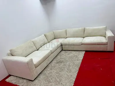Selling pottery barn beige color corner lshape sofa