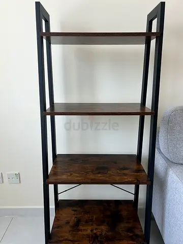 Brown real wood shelf for decorotations