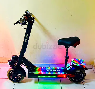 VIRA Electric Scooter with Seat and RGB Lights - Good Condition