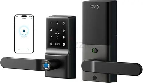 eufy Security Smart Lever Lock C33, Keyless Fingerprint Door Lock with Lever,
