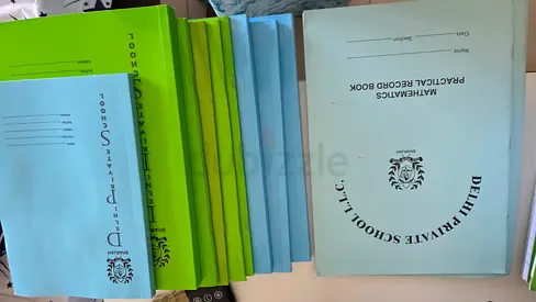 Blank notebooks of (Delhi Private School) - small size 15 books, long thick 4 maths 3 ,long thin 3