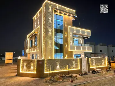 Own your dream villa in the heart of Ajman, on a corner lot with two street frontages. Includes water, electricity, and air conditioning. A great disc
