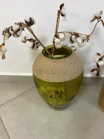 2 Decorative Vases with Twine Accent