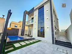 Luxury villa with swimming pool and central air conditioning, featuring high-end finishes, in the Al