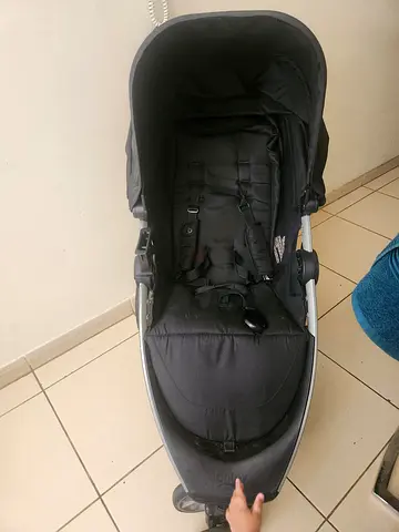 Used Black Single Stroller / Pram - Good Condition