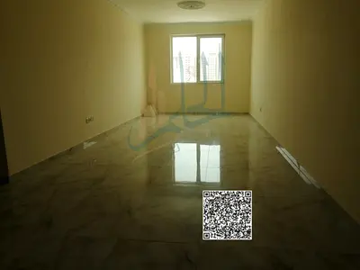 For annual rent, two rooms, a hall, two bathrooms, a kitchen, a balcony with an open view, a large area, Al Nuaimiya 3 area, close to the exit from Sh