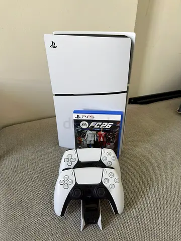PlayStation 5 Console with DualSense Controllers and FIFA 26