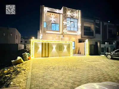 Villa (Sikka) for sale in Ajman | Al Zahiyah area | 6 rooms, majlis, hall, maid's room and roof | Freehold for all nationalities | Price is negotiable