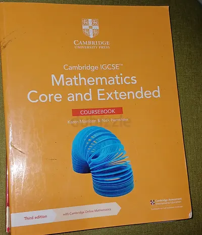 Cambridge IGCSE Mathematics Core and Extended Coursebook ( 3rd Edition) in excellent condition.
