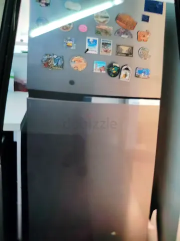 Used Stainless Steel Double-Door Refrigerator - Good Condition