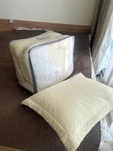 Pair of Comfortable Quilted Pillows and Duvet 170x230