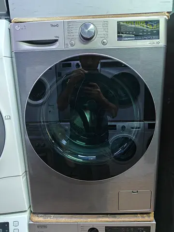 LG Front Load Washer-Dryer (10kg) Stainless Steel - Good Working Condition