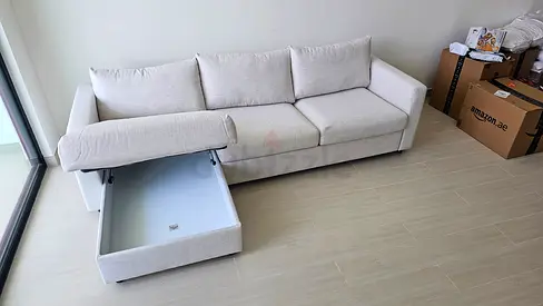 Pull out Ikea vimle L shape sofa bed with mattress