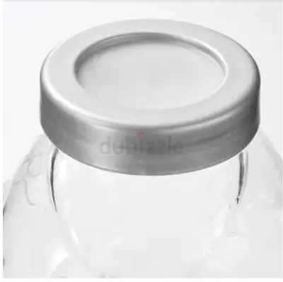 Glass Storage Jar with Metal Screw Lid - large