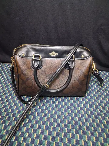 Coach Signature Canvas Small Satchel Bag with Crossbody Strap - Final Price