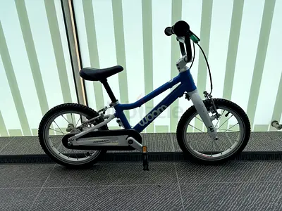 WOOM Kids 14-inch Childrens Bike - Light Blue, Good Condition