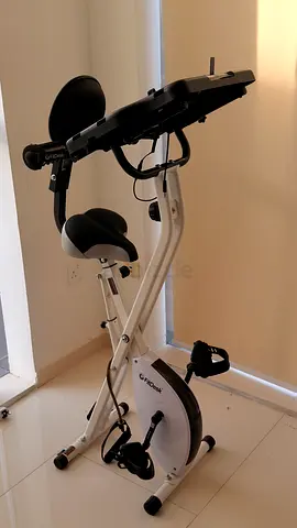 Foldable Upright Exercise Bike with Console (Good Condition)
