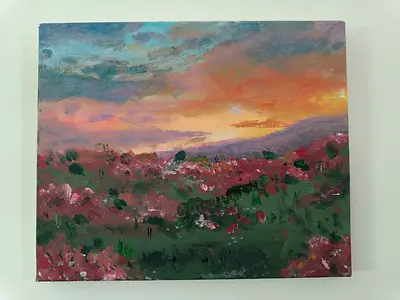 Original Random Acrylic painting painted by my 12 years old daughter
