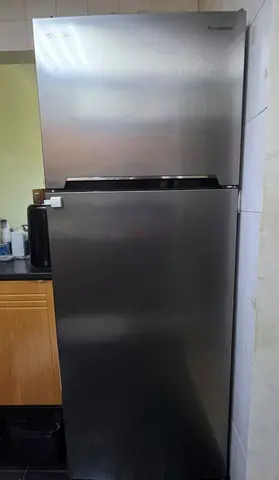 Panasonic Top-Freezer Refrigerator - Stainless Steel, Good Condition