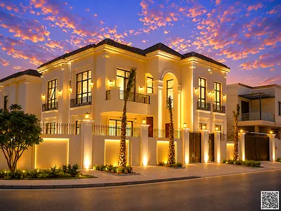 فيلا فاخرة بتصميم عصري وتشطيبات راقية وحديقة ومسبح خاص. السعر يشمل الكهرباء والماء والتكييف.