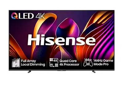 Hisense 100 Inch 144Hz QLED Smart TV 100E7N - Quantum Dot Colour, Built-in Subwoofer, Dolby Vision A