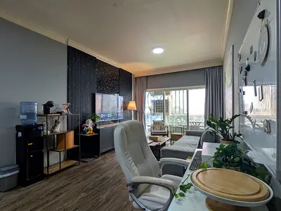 Furnished Balcony Sea-View One Bedroom Apartment Monthly Rental on Ajman Corniche Beach Zone