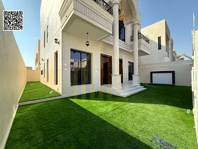 Your dream villa, including registration and ownership fees, large yard, five rooms, right next to services, two minutes from Sheikh Mohammed Bin Zaye