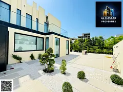 Villa in Al Zorah, Ajman, in the heart of the golf course complex. Freehold ownership, including ele