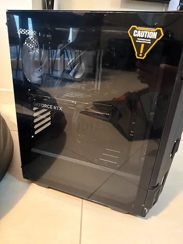 Gaming PC Tower with GeForce RTX GPU — Glass Side Panel, Used
