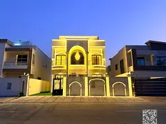 Luxury villa in an exceptional location in Al Yasmin, behind Al Hamidiya Park, including electricity