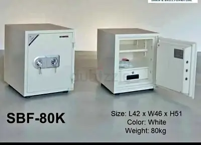 Used SBF-80K Heavy Duty Safe (80kg) - White, Dual Lock