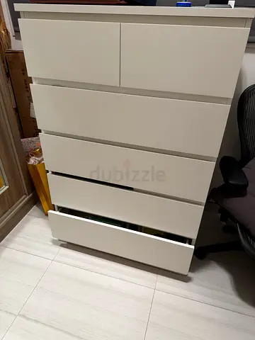IKEA MALM 6-drawer Chest - White, Good Condition