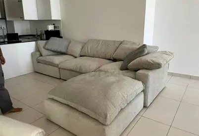 Pan emirates Feather filled Sofa Light Beige L-shaped Fabric Sofa with Chaise - Good Condition
