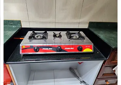 Nikai 3-Burner Stainless Steel Gas Stove - Good Working Condition