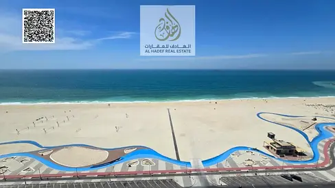 2 Bedroom Apartment for Annual Rent | Full Sea View | Free A/C & Parking | Gym, Pool, Sauna & Jacuzzi | Corniche Residence | AED 70,000