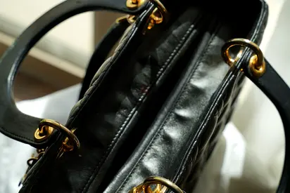 Limited Black Lady Dior in Medium with Classic Gold Hardware - Great condition -dust bag and reciept