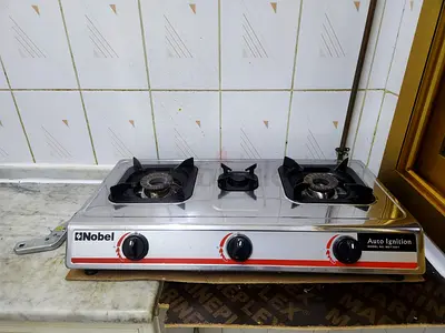 Nobel 3-Burner Gas Stove with Auto Ignition - Used, Good Working Condition